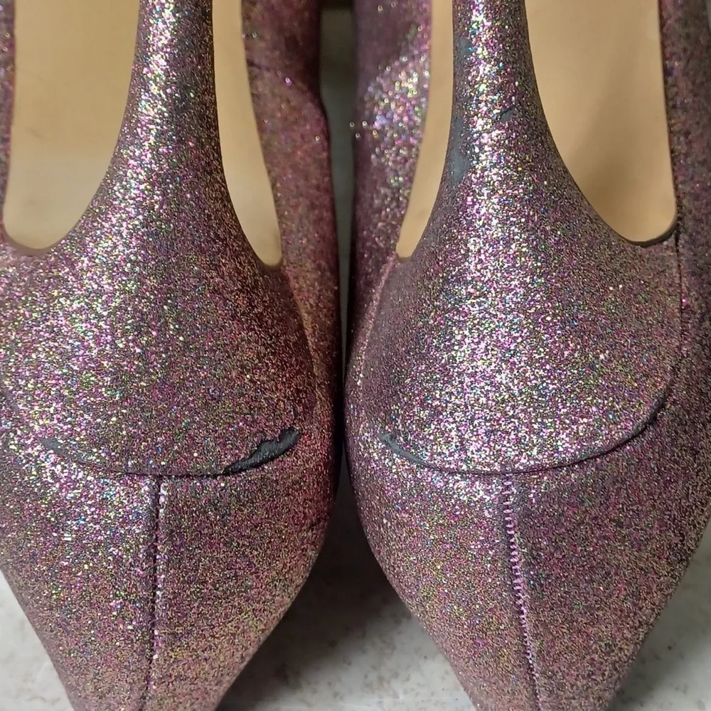 Bakers Glittery Pink Heels Size 10 M - Picture 8 of 10